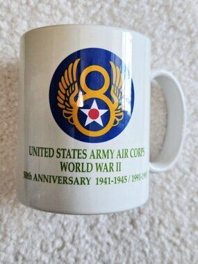 50th US Army Air Corps Anniversary World War II 1945-V-1995 14oz
